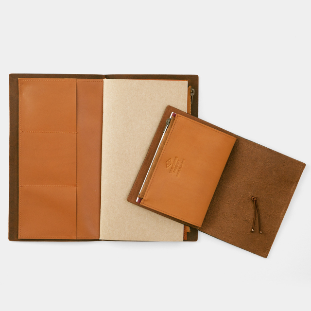 TF トラベラーズノート レザージッパーケース ブラウン (07100626)