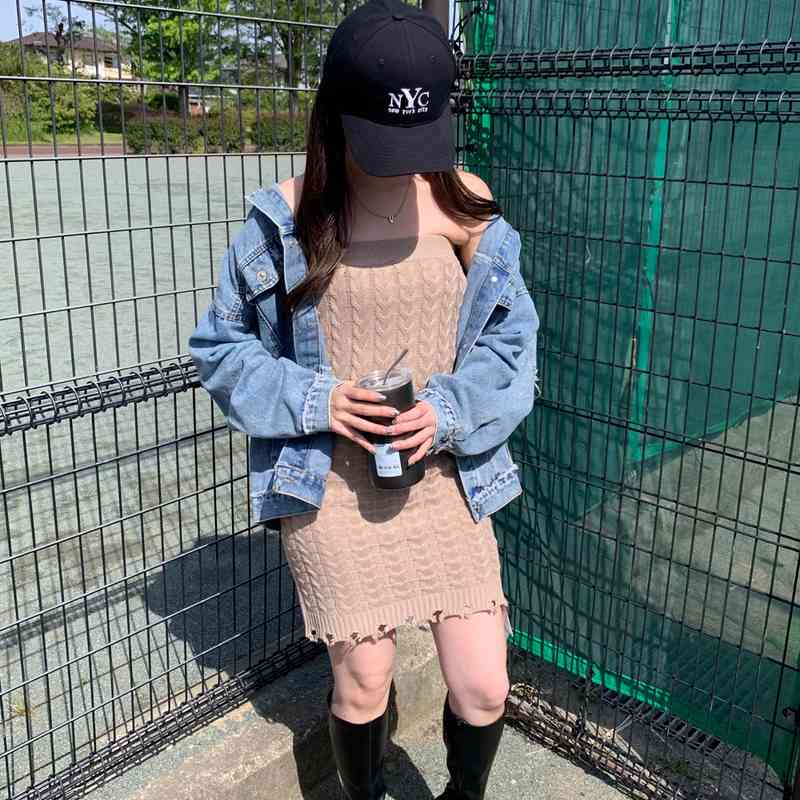 non-hedge ケーブルニットベアミニワンピース|TiMTiMオンラインストア