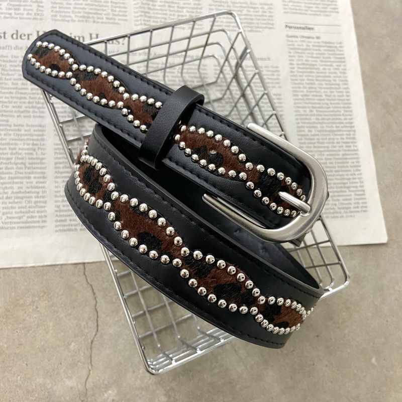 non-hedge スタッズハラコヒョウ柄ベルト|TiMTiMオンラインストア