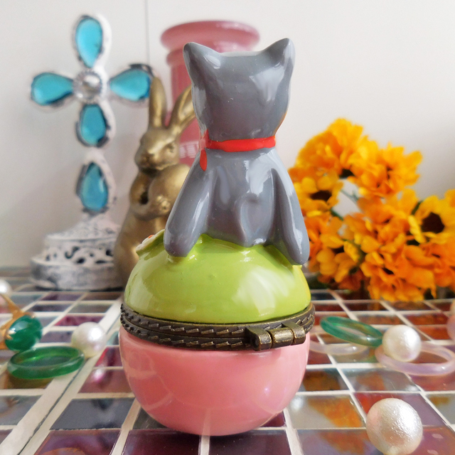 セール】 トリンケットボックス ノーティーキャット 猫 小物入れ 陶器