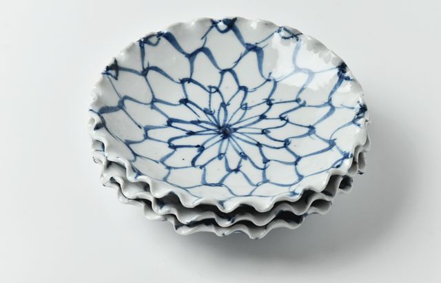 中尾万作 85 両あみ輪花6寸皿 ｜ 暮らしのうつわ花田 和食器 通販