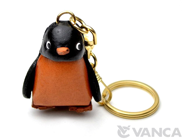 ペンギン キーホルダー 革/レザー 日本製【VANCA/バンカクラフト革物語】