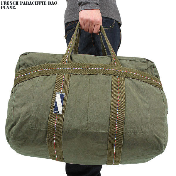 フランス軍 パラシュートバッグ プレーン オリーブ LARGE ミリタリー