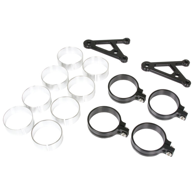 ヘッドライトステー フォーク用 アルミビレット 54mm 52mm 50mm 銀