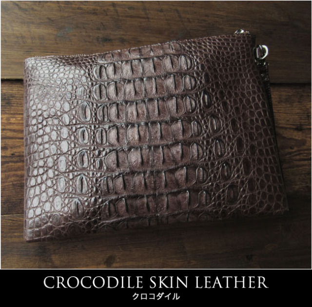 クロコダイル クラッチバッグ セカンドバッグ ハンドバッグ マルチ