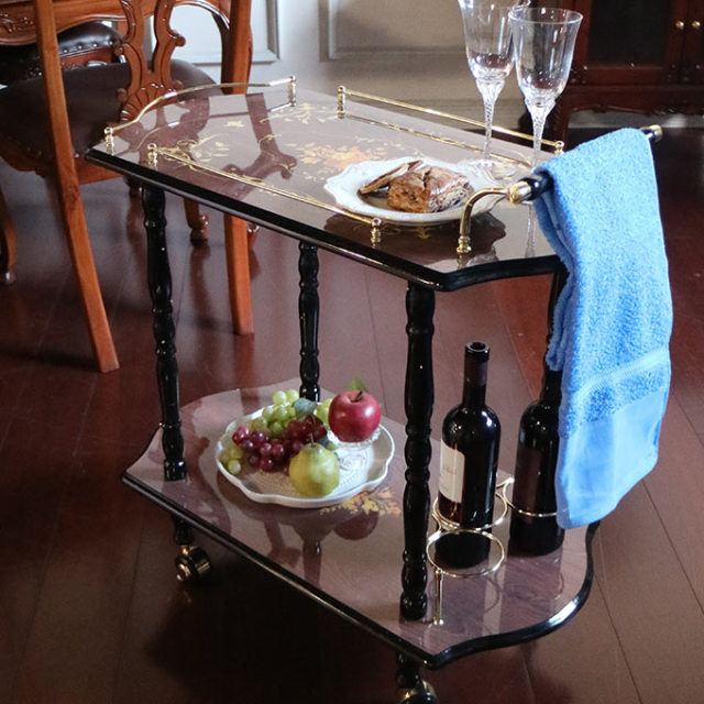 イタリアンスタイル 象嵌ワゴン 組立式｜おしゃれ家具通販 Y-KAGU