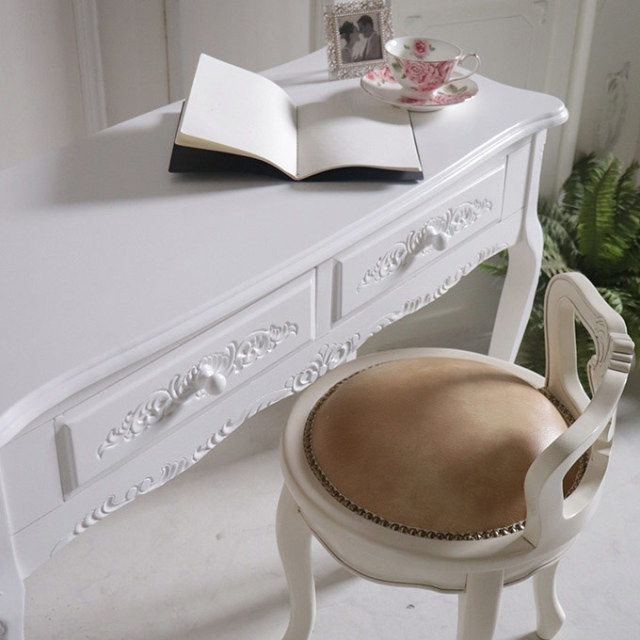 パソコンデスク コンソールデスク ホワイト｜リゾート系アジアン家具