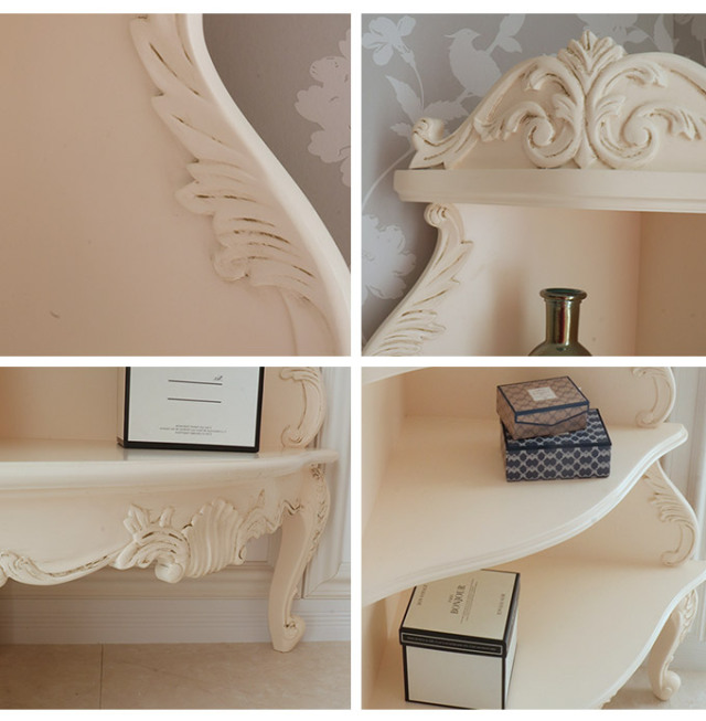 コーナーラック 棚(壁用・リビング) Sサイズ｜ManonRococo