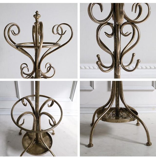 アンティークゴールド コートハンガー ポールハンガー｜おしゃれ家具