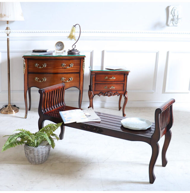 ベンチ｜高級マホガニー家具VENECHIA｜おしゃれ家具通販 Y-KAGU【輸入
