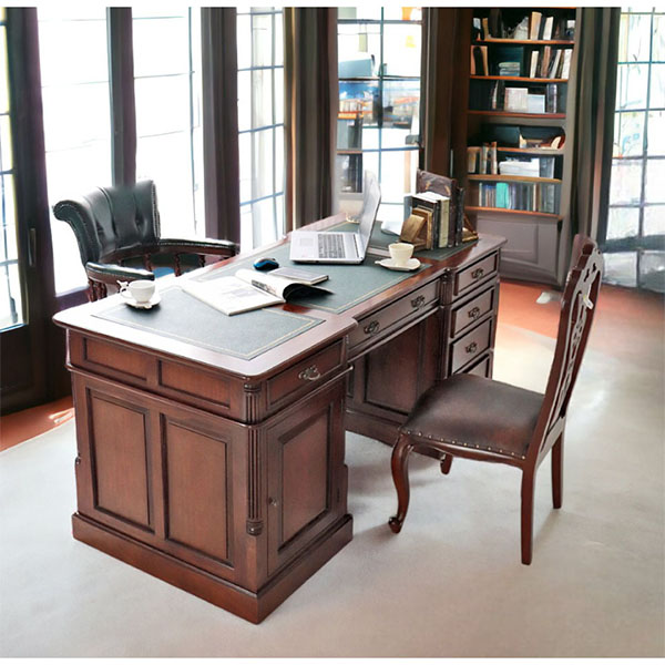プレジデントデスク 180cm 社長デスク 輸入家具 ブラウン アンティーク
