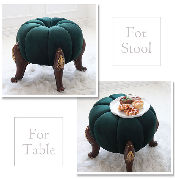 パンプキンスツール かぼちゃ チェア オットマン アンティーク調