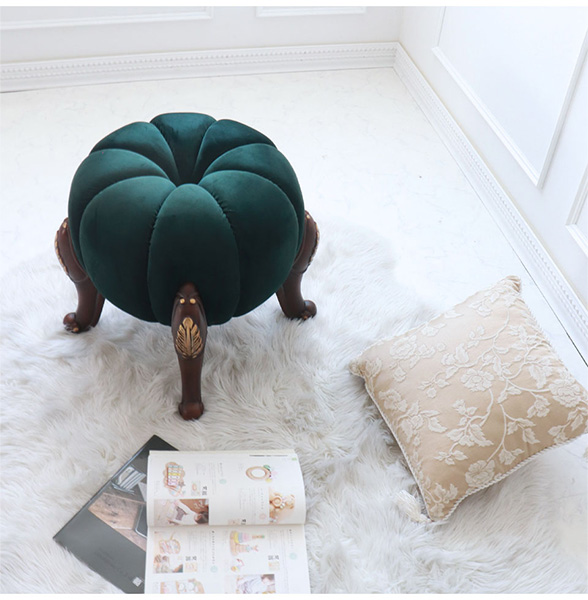 パンプキンスツール かぼちゃ チェア オットマン アンティーク調