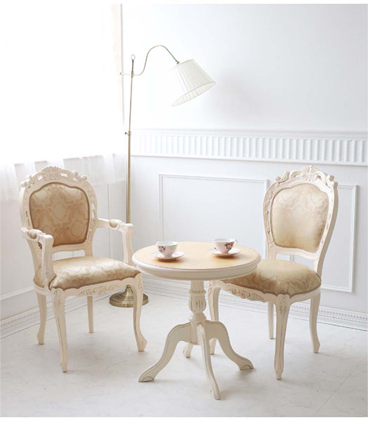 ダイニングデコチェア｜ヨーロピアンクラシックホワイト｜おしゃれ家具