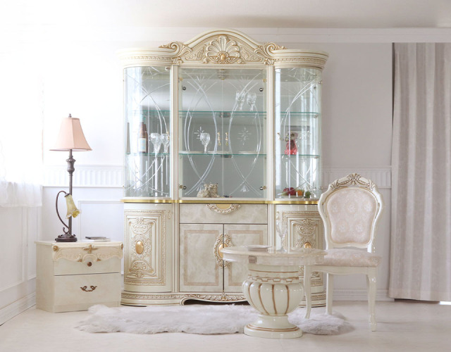 高級イタリア家具 レオナルド(REONARD) ドレッサーセット(スツール付き