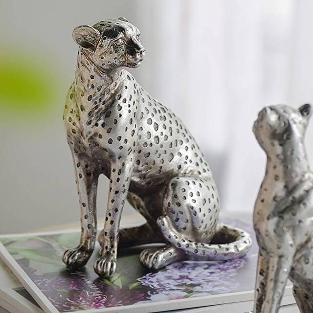 風水インテリア レオパード シッティング 豹 動物の置物｜Y-KAGU(輸入