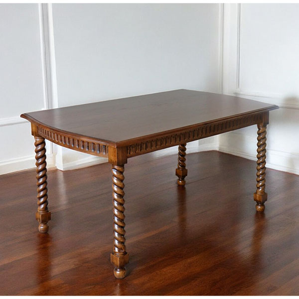 アンティークリプロダクト ツイストレッグ ダイニングテーブル 幅145cm