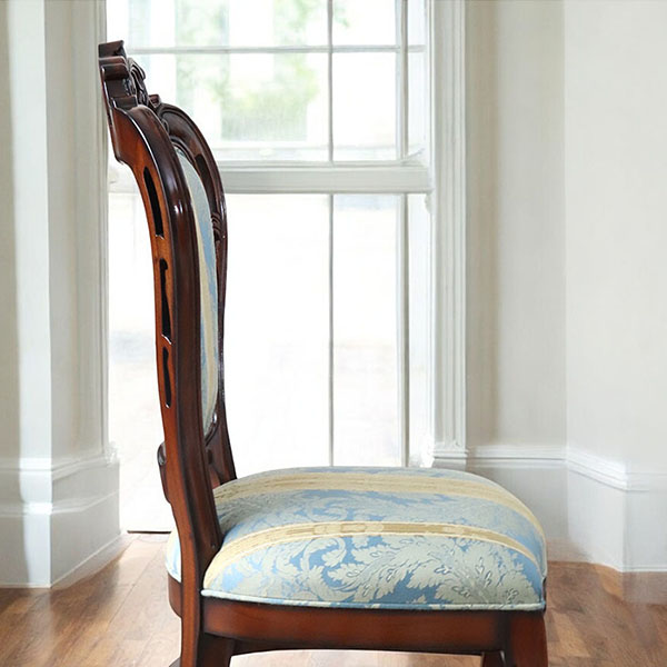 マリナカッシーリ 猫脚 ダイニングチェア (ストライプブルー)｜Y-KAGU