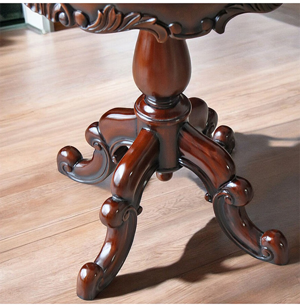 マホガニー材使用 マリナカッシーリ ラウンドサイドテーブル（コーヒー