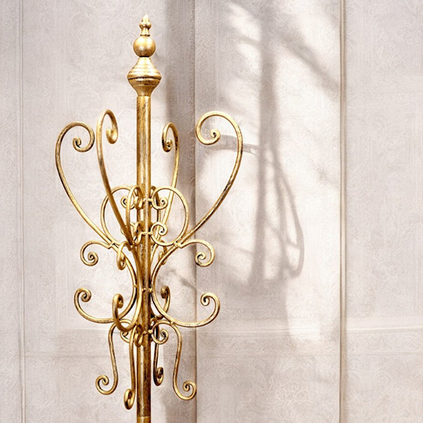 全3色】クラシックデザイン アイアンコートハンガー（コートスタンド