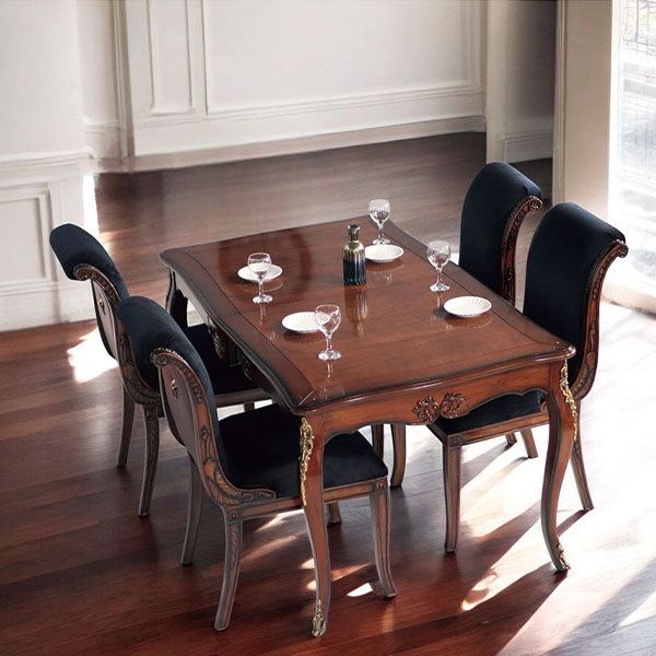 輸入家具 ベネシア 伸長式ダイニングセット5P ワイン｜高級マホガニー