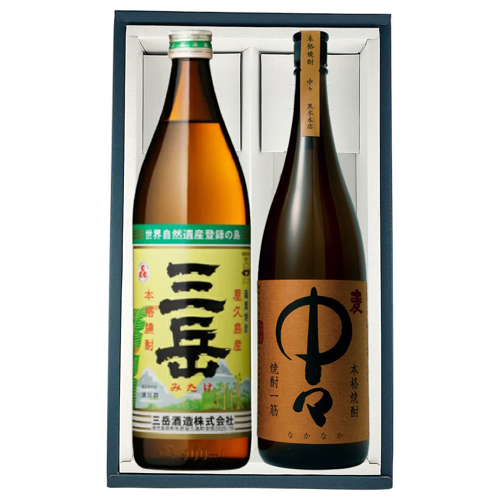 人気の本格焼酎セット】三岳・中々（三岳 芋焼酎25° 900ml×1本、中々
