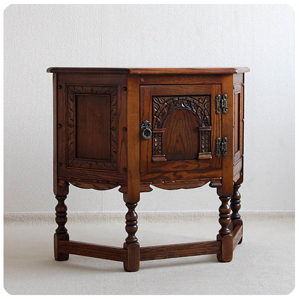 イギリス アンティーク キッチンワゴン トロリー 木製 インテリア