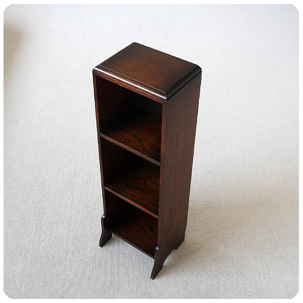 イギリス アンティーク ブックシェルフ 本棚 スリム オーク材 収納