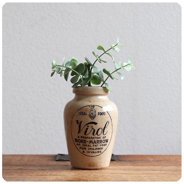 イギリス アンティーク 陶器 ヴァイロールボトル/Virol/ヴィロール