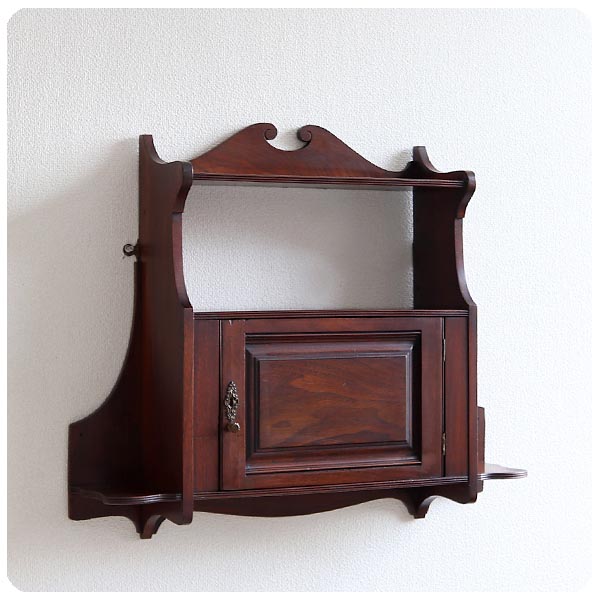 イギリス アンティーク ウォールキャビネット/壁掛け棚/ウォール