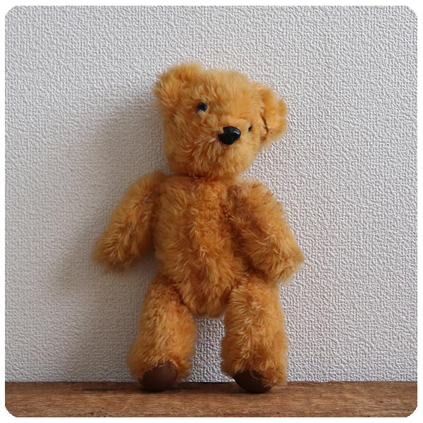 訳あり】イギリス ヴィンテージ テディベア/くまのぬいぐるみ/蚤の市