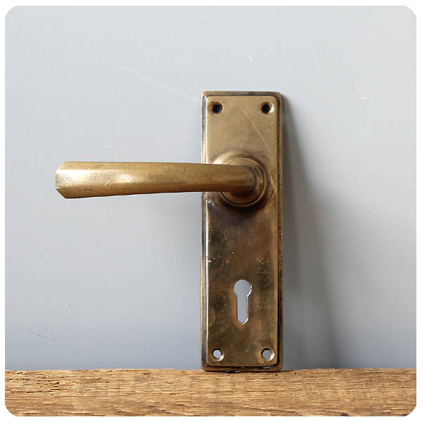 イギリス アンティーク雑貨 レバーハンドル 真鍮製 ブラスドアノブ