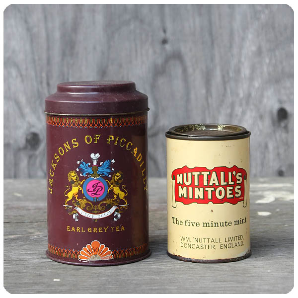 イギリス アンティーク ティン缶2個セット TIN インテリア雑貨