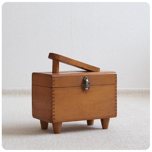 イギリス アンティーク シューシャインボックス/靴磨き道具箱