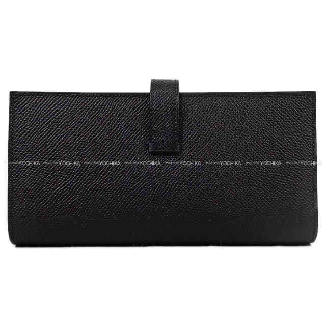 HERMES エルメス 長財布 ベアンスフレ 黒 (ブラック) エプソン ローズ