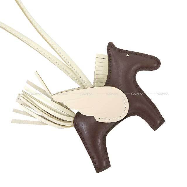 HERMES エルメス バッグチャーム ロデオ ペガサス PM ショコラ/クレ