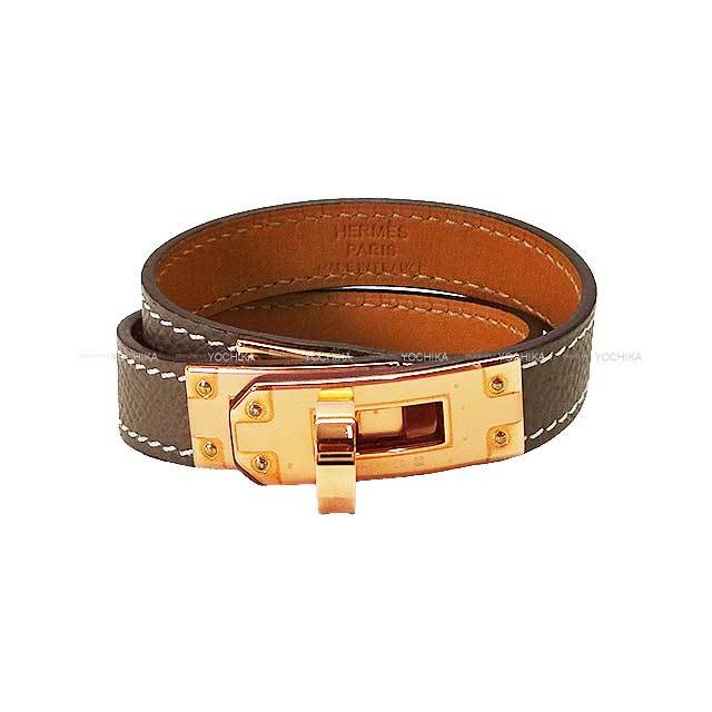 HERMES エルメス ブレスレット ケリー ドゥブルトゥール #T1 エトープ