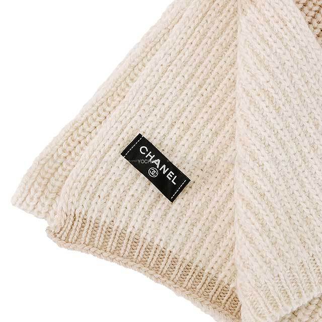 2024年 秋冬 新作 CHANEL シャネル マフラー ココマーク ベージュ