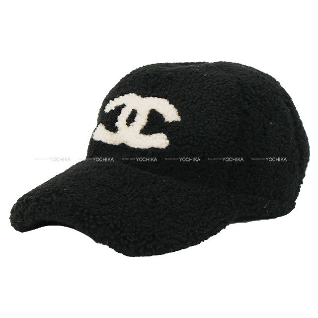 2025年 秋冬 CHANEL シャネル キャップ ボア ココマーク 黒 (ブラック