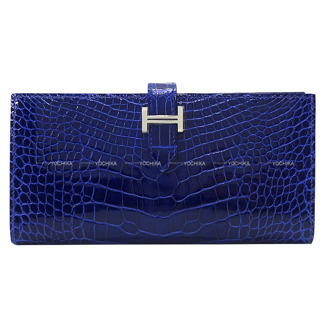 HERMES エルメス 長財布 ベアン クラシック ブルーエレクトリック