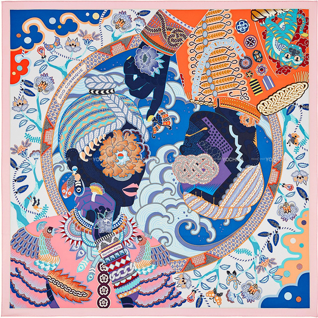 2021年秋冬 HERMES エルメス スカーフ カレ90 デュオ コスミック