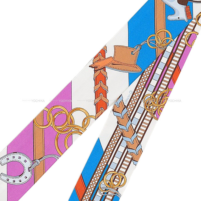 2023年春夏 HERMES エルメス スカーフ ツイリー 馬勒とチャーム