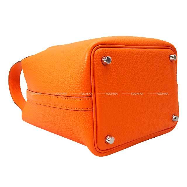 HERMES エルメス ハンドバッグ ピコタンロック 18 PM オレンジミニウム