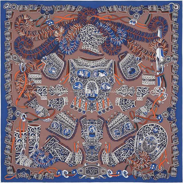 HERMES エルメス スカーフ カレ90 カレウォッシュ 軍神マルス マロン