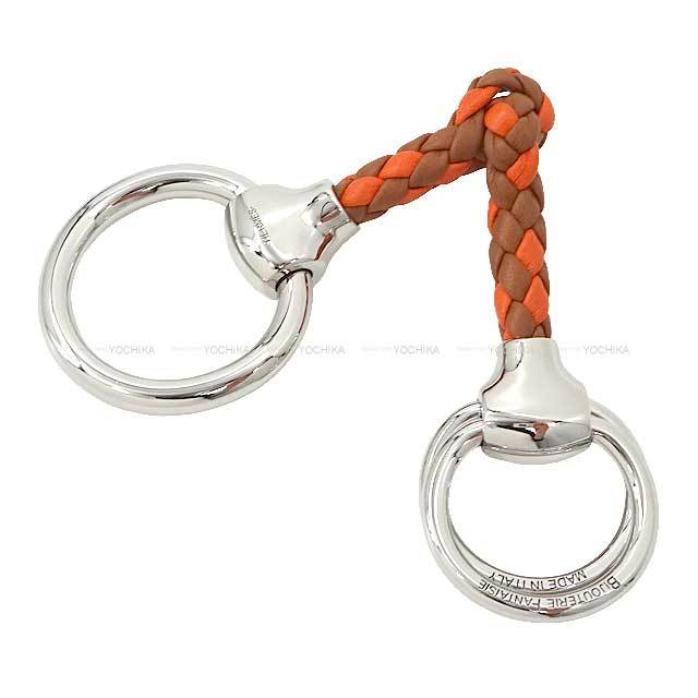 HERMES エルメス スカーフリング90 モールトレッセ ゴールド/オレンジ