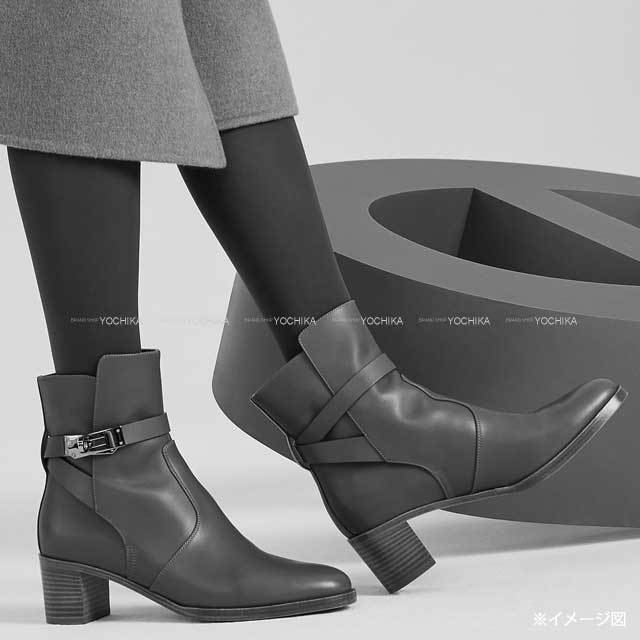 HERMES エルメス ブーツ ショートブーツ フレンチ 50 ケリーベルト #37