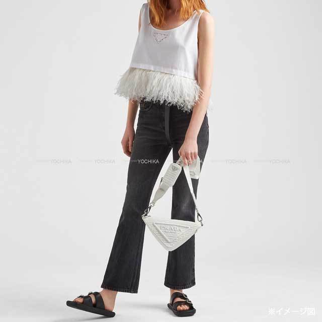 PRADA プラダ ショルダーバッグ トライアングル クロシェ ミニポーチ付