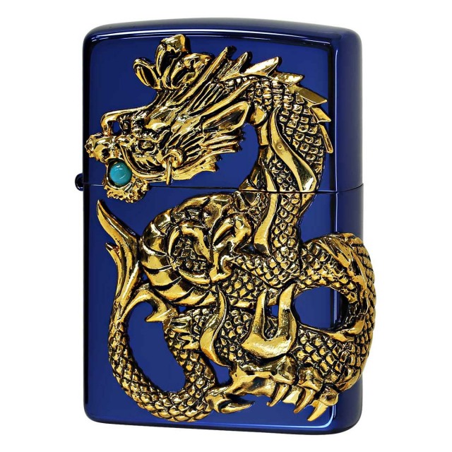Zippo ジッポー 限定100個 ドラゴンメタル ターコイズ 龍 天然石
