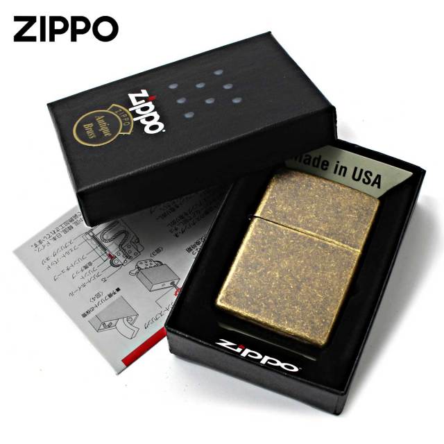 Zippo ジッポー 無地 アンティークフィニッシュ ブラス Antique Brass