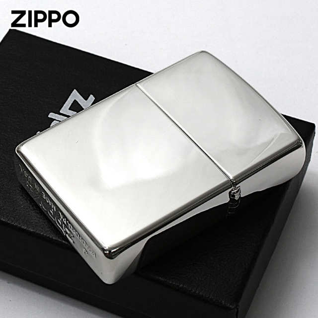 Zippo ジッポー 無地 100 ミクロン ＃200 ミラー 鏡面 ポリッシュ 銀